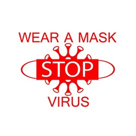 Stop Wear Mask -Do not be Lazy Wash Hands with Soap Vinyl Sticker Decal Warning Signs for Door Wall Window Change Size