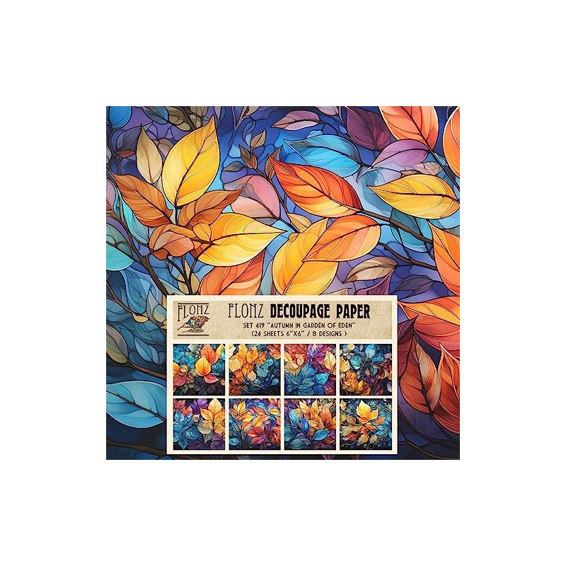 Decoupage Paper Pack (24 Sheets 6"x6") Autumn in Garden of