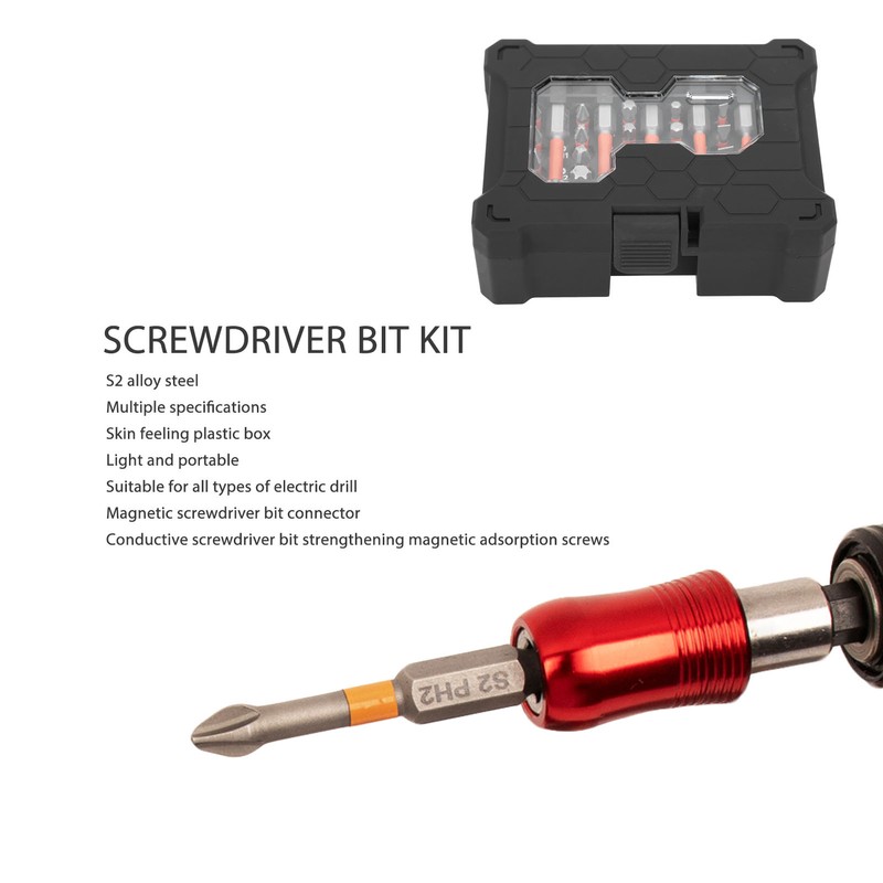 38Pcs Screwdriver Bit Set S2 Alloy Steel Combination Hardware Tool