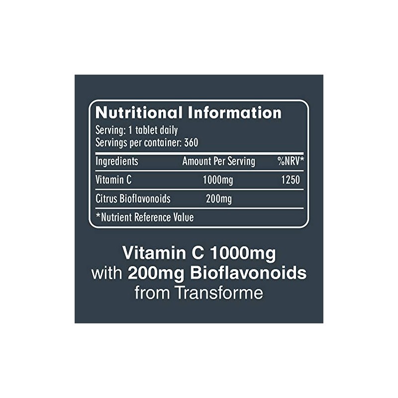 Vitamin C 1000mg | 365 Premium Vegan & Vegetarian Tablets