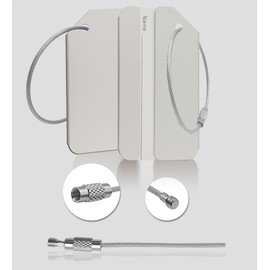 Aluminum Luggage Tag for Luggage Baggage Travel Identifier by Ovener (Silver 5 Pcs)