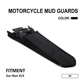JFG RACING Sur Ron Rear Fender,Motorcycle Longer Extended Lengthen Rear Fender Mudguard Plastic for Surron Sur Ron Light Bee X/S Segway X260 X160 Electric Dirt Bike EBike Black