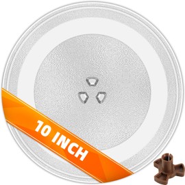 10" Microwave Turntables Replacement, Microwave Glass Plate Compatible with Whirlpool - The Exact Replacement Part of W11367904/ W10337247/ AP6892124/ W11335034/ WPW10337247 etc – Dishwasher Safe