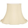 Royal Designs Scalloped Oval Bell Designer Lamp Shade, Beige, (9