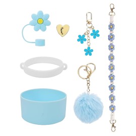 7 Pcs Cup Accessories,Water Bottle Handle Strap,Water Bottle with Straw(Size:7 pcs)