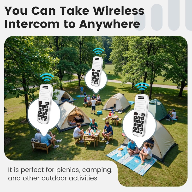 Intercoms Wireless for Home, 1 Mile Long Range for House
