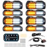 BooYu 8-pcs Sync Feature LED Emergency Strobe Lights Ultra Slim