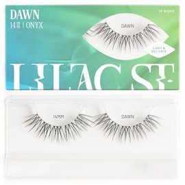 Lilac St - Dawn Natural Faux Eyelash Clusters (14mm) - Dynamic & Fluttery Volume - DIY Lash Extension Wisps - Lightweight & Lifelike - Lasts 10 Days - Women Founded, Cruelty Free, Vegan - 10 Lashes