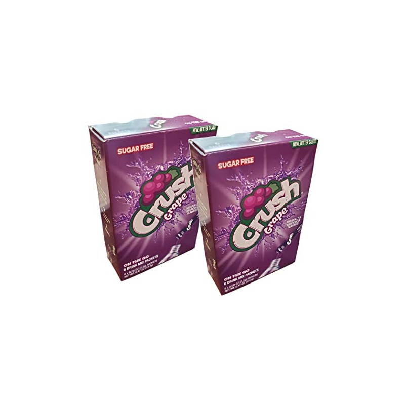 Crush Grape Caffeine/Sugar Free Hydrating On-the-Go Drink Mix Packets -