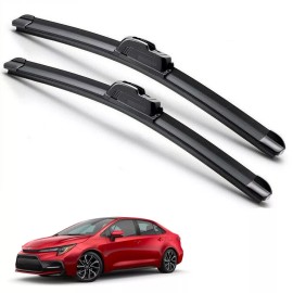 EZ Motoring For 2020-2024 Toyota Corolla Windshield Wiper Blades J-HOOK Hybrid Silicone