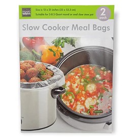 Handy Housewares Disposable Slow Cooker Liner Mess Saver Bags - Fits 3 to 8.5 Qt Round or Oval Pots (3 Pack (6 Bags))