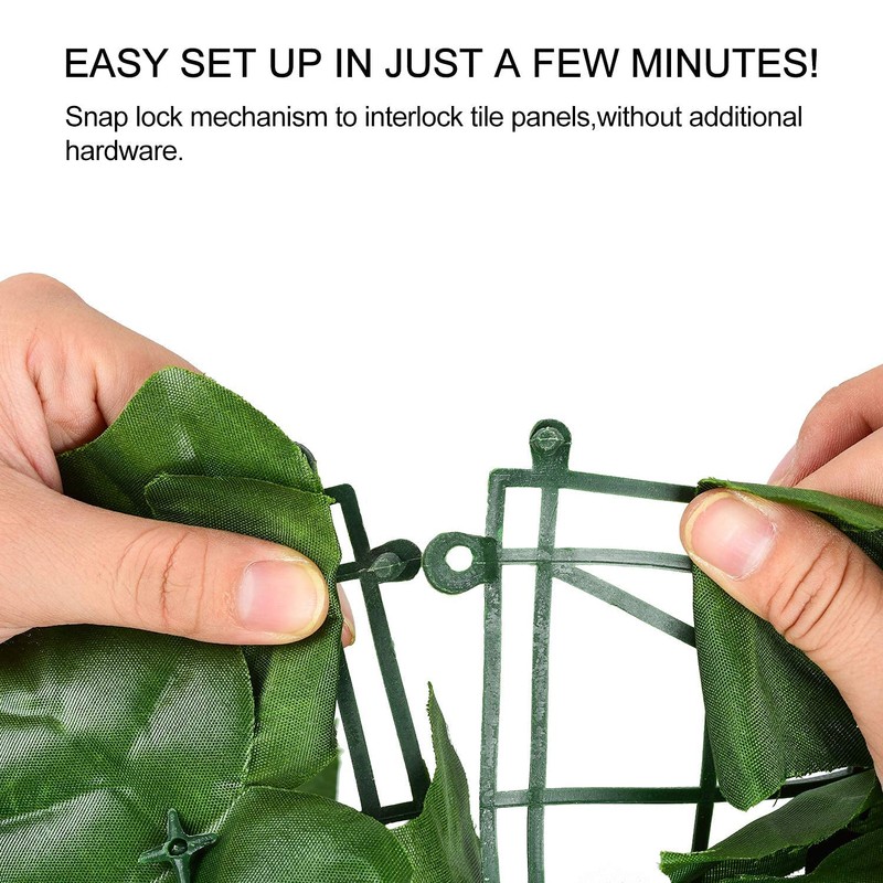 DearHouse Artificial Ivy Privacy Fence, 157.5x39in Artificial Hedges Fence and