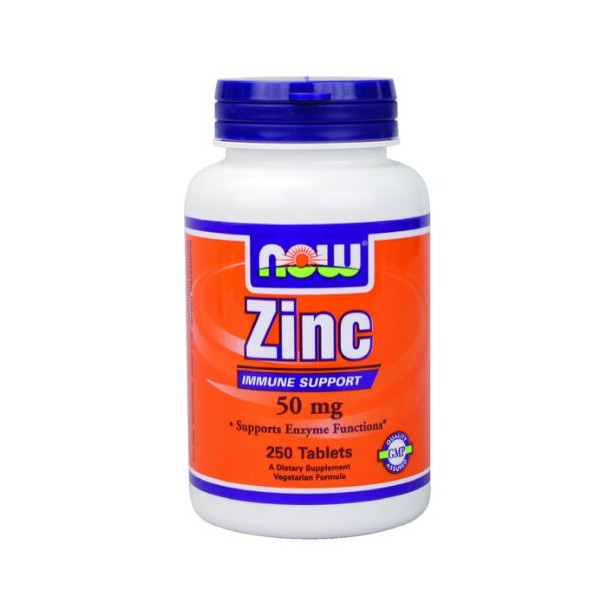 Now Foods: Zinc Immune Support 50 mg, 250 tabs, (4 pack)