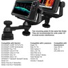 WINDFRD Aluminum Dual Graph and Fish Finder Mount Screen Bracket