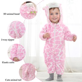 TONWHAR Unisex Baby Cat Disfraz de Halloween para niños y niños pequeños Otoño Invierno Animal con capucha Trajes de mono(4-5 Años/altura:110-115cm)
