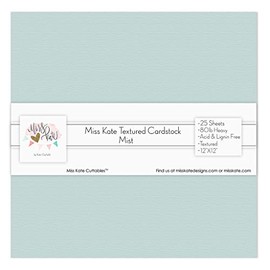 Miss Kate Cuttables – Paquete de papel de cartulina – 25 hojas, Mist, 1