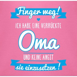 Shirtracer - Baby Bib - Sayings - Ich habe eine verrückte Oma Blue, 2 Pink