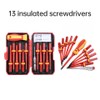 Mr.Gadget's Solutions 13-Piece VDE Insulated Screwdriver Set, 1000V Magnetic Tips,