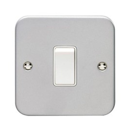 SHPELEC® Premium Metal Clad Switches and Sockets (1g 2 way Switch - 2 pack)