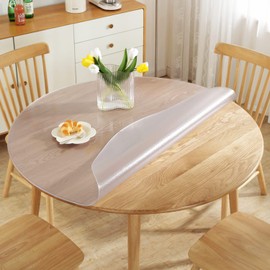 Royhom 2mm Thick 41 Inch Frosted Round Table Protector, Round Table Cover Protector Frosted, Round Table Pad, Plastic Round Table Top Protector, Round Table Pad Cover