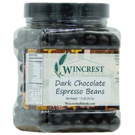 Chocolate Espresso Beans - 1.5 Lb Tub (Dark Chocolate)