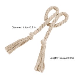 Pack of 4 Curtain Rope Tiebacks, Curtain Rope, Curtains Tiebacks Beige Cotton, Tiebacks for Curtains Holder, Curtain Rope Buckle, Curtain Holder for Home Office Curtain Decoration