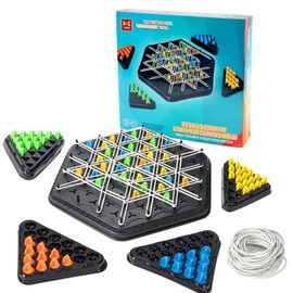 Quzyllic Triggle Game, Triggle Geometric Chess Game, Chains Triangle Chess Game, Chain Triangle Chess Game, Board Games Triangle, Knot Logic Game for Family Parties and Travel