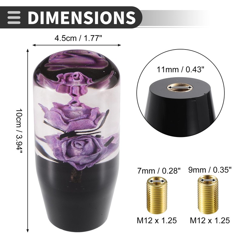 Motoforti 1 Set Universal Car Manual Auto Shift Knob Acrylic