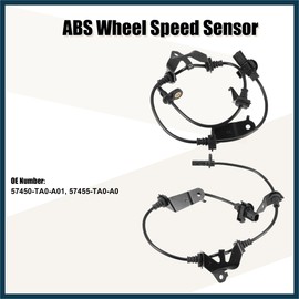TUCKBOLD 2pcs 57455-TA0-A01 57450-TA0-A01 ABS Wheel Speed Sensor Front Left or Right for Honda Accord 2008-2012 Coupe Sedan 2.4L 3.5L Automotive Parts
