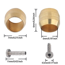 KREMORV Bike Disc Brake Olive and Connecting Insert Kit for Shimano BH90 Hydraulic Disc Brake Hose