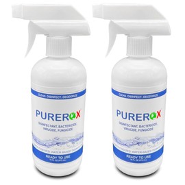 PUREROX disinfectant (16oz, 2pk) Eliminate 99.9999% MRSA, Norovirus, Viruses, Fungus, Bacteria. Hospital Grade. Safe for Use Anywhere. No residue. Suitable for All Surfaces.