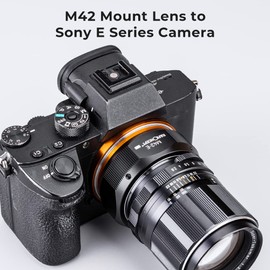 K&F Concept M10105 M42-NEX High Precision Lens Adapter, Secondary Oxidation Adapter Ring, Sony NEX Adapter, Lens Adapter Ring for M42 Lens to Sony NEX E-Mount Camera