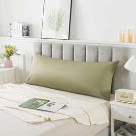 H HOUSEHOLD - Fundas de almohada 100% algodón tamaño corporal, súper suaves y acogedoras, arrugas, decoloración, resistentes a las manchas con cierre de sobre, fundas de almohada de cama (cuerpo (20 x
