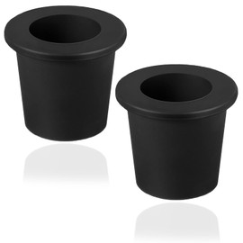 YEAMLTE Reducing Rings for Parasols, 2 Pieces Conical Umbrella Hole Ring, Adapter Parasol, Parasol Hole Ring for Patio Table Holes from 2 to 2.5 Inches and Umbrella Poles of 1.5 Inches (Black)