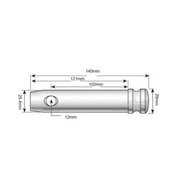 S.69 Top Link Pin - Standard (Fits CAT. 2), ( ) Fits Allis Chalmers