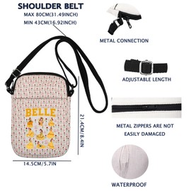 Fairy Tales Canvas Crossbody Bag Princess Inspired Gifts Beauty Story Gift For Princess Fans (BELLE CB CA)