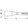KS Tools 907.2265 STAINLESS STEEL scraper, 75mm, wooden handle