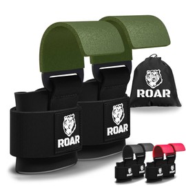 Roar® Weight Lifting Hooks for Men and Women, Wrist Wraps, Weight Lifting Grips for Weightlifting, Shrug, Rowing and Deadlifts - Gym Lifting Straps with Hook for Pull Ups