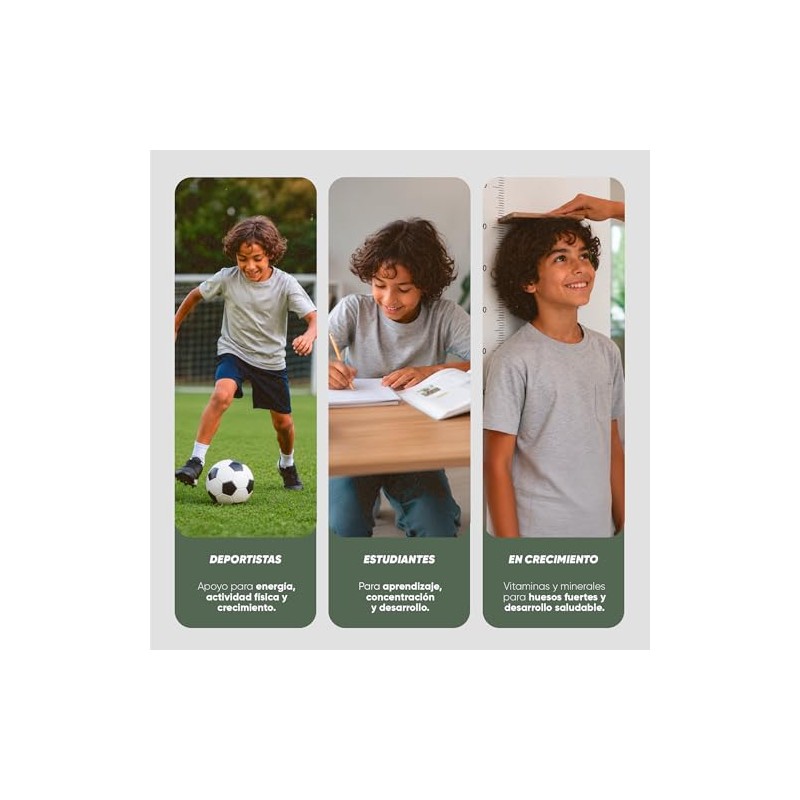 Vitaminas Niños Calcio Zinc Vitamina D Complejo B Crecimiento Health