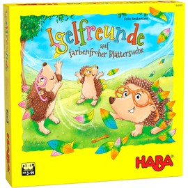 HABA 305587 - Hedgehog Haberdash, Dice Game for 2-4 Players from 3 Years Old, Extensive Play Material with Hedgehog Figures and Leaves for Insertion