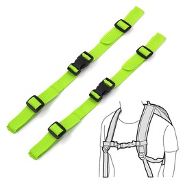 Catwo Chest Strap, Anti-Slip Band, Backpack, Shoulder Strap Fixed, Anti-Slip Strap, Adjustable, Load Reducing Belt, Suitable for Adults and Children, Buckle Type, Backpack, Backpack Band, green