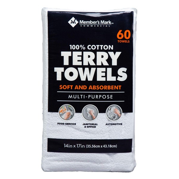 Members Mark Commercial Terry Towels 60 Towels