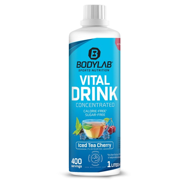 Bodylab24 Bodylab24 Vital Drink Concentrated Eistee-Kirsche 1000ml, Getr?nkekonzentrat zuckerfrei, Zero