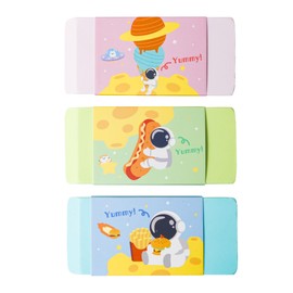 Smilo 3 Pcs Jumbo Big Erasers, Wedge Large Eraser Giant Pencil Rubber Eraser for Students Teachers as School and Office Supplies(3.93" x 1.57")