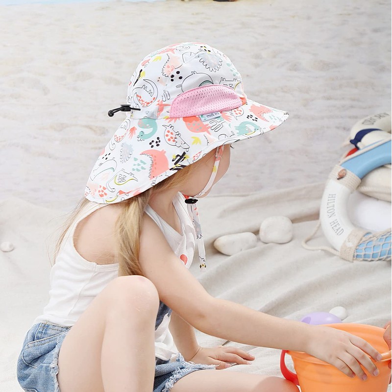Foruhoo Sun Hat Boys Girls with Neck Protection, Hat UV