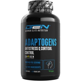 Adaptogene Complex - Anti-Stress & Relax Support with Shoden® Ashwagandha, Reishi, Ginseng, Passion Flowers, Rose Root Extract - Magnesium - Vegan - 120 Capsules