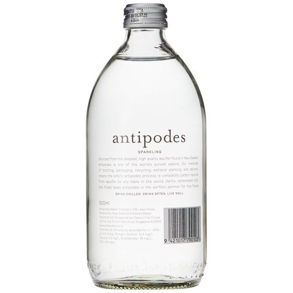 Antipodes - Sparkling Water - 16.9 oz (500 mL) (4 Glass Bottles)