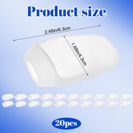 Hpmjz 20Pcs Gel Bunion Protector Shield, Bunion Corrector Pads and Cushions, Bunions Guard for Big Toe, Relieve Foot Pain from Friction, Rubbing and Pressure Big Toe Calluses Corns Washable Reusable