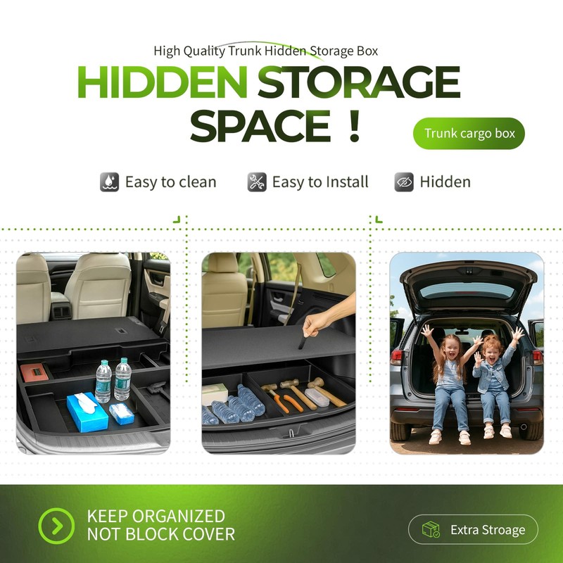 Gelacie Rear Hatch Trunk Hidden Storage Box Compatible with 2023-2025