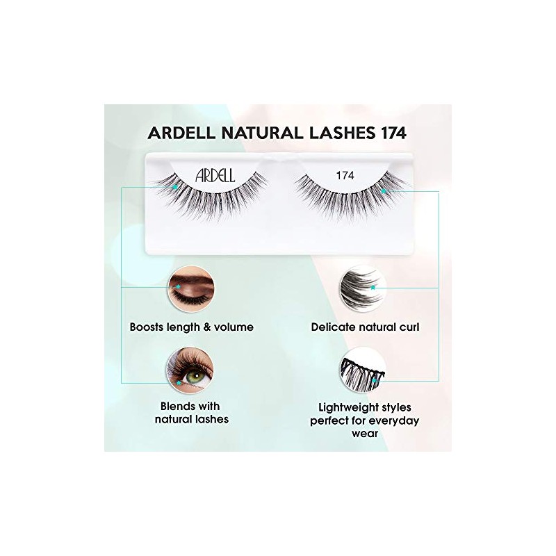 Ardell Pestañas Natural 174, paquete de 4